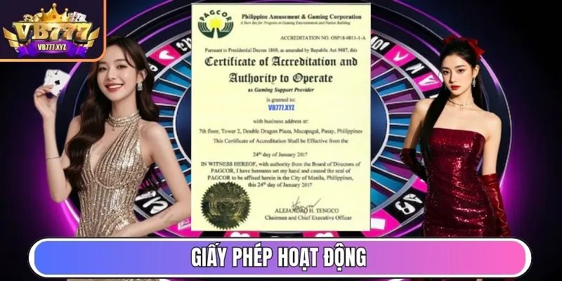 Giấy phép hoạt động